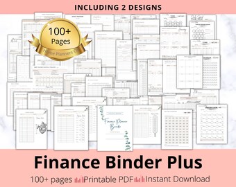 Finance Binder Plus, Finance Planner Bundle, Budget Planner Printable, Paycheck Budget, Financial Savings Tracker Spending, Expenses Tracker