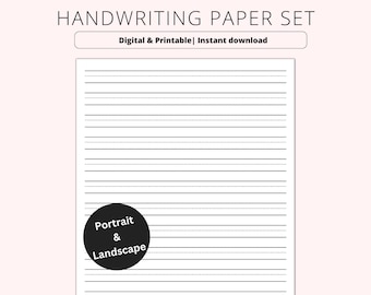 Papier pour s'entraîner | Papier à lettres | Feuille d'écriture manuscrite | Papier pour calligraphie | Papier de calligraphie | Feuille d'entraînement à l'écriture pour les enfants à l'école