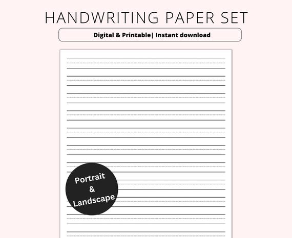Practice Writing Paper | Handwriting Paper | Handwriting Sheet | Calligraphy Paper | Penmanship Paper | Kids School Writing Practice Sheet