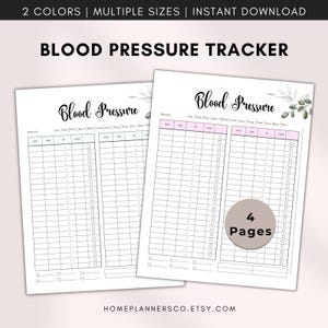 Blood Pressure Tracker, Blood Pressure Log, Blood Pressure Chart, BP chart, Track Blood Pressure, Pulse Tracker, Hypertension Tracker