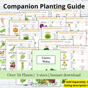 Companion Planting Guide for Herbs, Garden Herb Organizer, Plant Guide, Planting Log, Garden Planner, Garden Planning Chart, Garden Journal image 4
