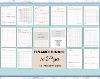 Finance Planner Bundle, Savings Tracker Bundle, Budget Planner, Financial Savings Tracker, Expenses Tracker, Monthly Debt, Bill Tracker