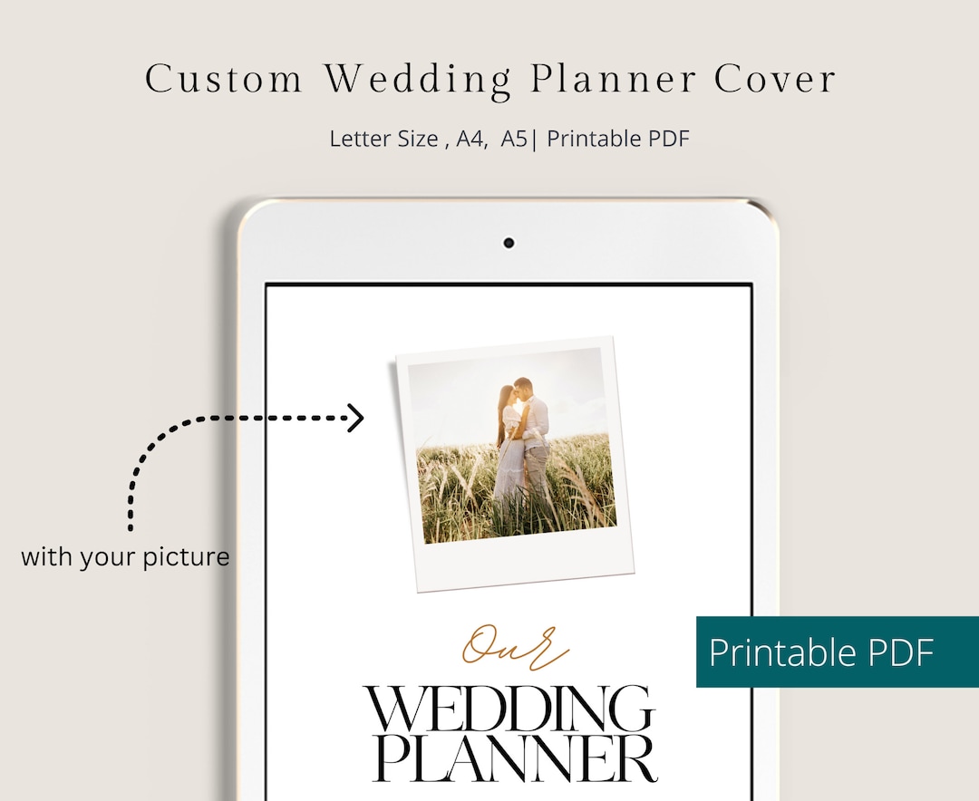 Custom Wedding Planner Cover Page Custom Wedding Planner Page