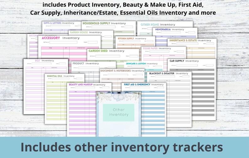 Spring House Inventory Home House Inventory Tracker Pagesroom by Room Inventoryfood - Etsy