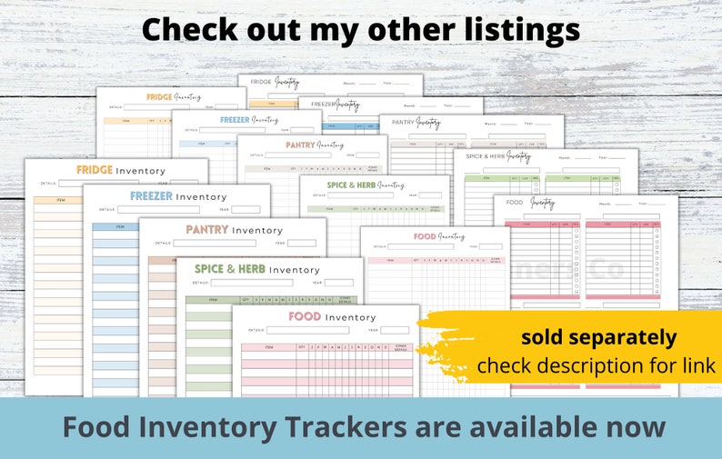Household Inventory Tracker Pages Household Listtoiletry Etsy