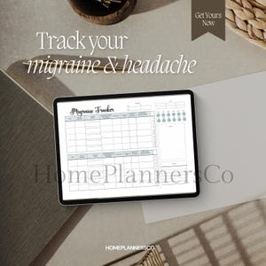 Migraine Tracker, Printable Headache Journal, Headache Tracker, Chronic Migraine Chart, Chronic Migraine Journal, Chronic Illness Chart image 7