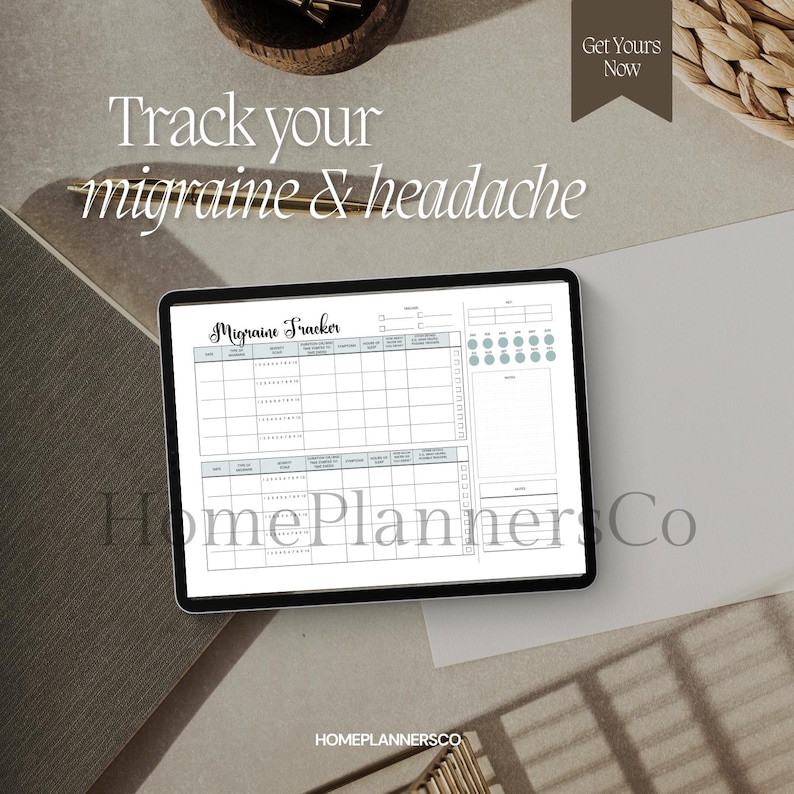 Migraine Tracker, Printable Headache Journal, Headache Tracker, Chronic Migraine Chart, Chronic Migraine Journal, Chronic Illness Chart image 7
