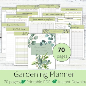 Garden Planner, Garden Journal,Garden Calendar,Garden Log,Gardening Organizer,Gardening Binder,Gardening Book, Plant Planner, Printable PDF, image 1