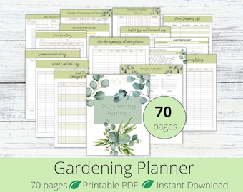 Garden Planner, Garden Journal,Garden Calendar,Garden Log,Gardening Organizer,Gardening Binder,Gardening Book, Plant Planner, Printable PDF,