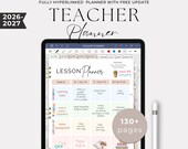 Digital Teacher Planner Plus with Hyperlinks, 2026-2027 Academic Planner, Undated Teaching Planner for Note-taking Apps Goodnotes Notability