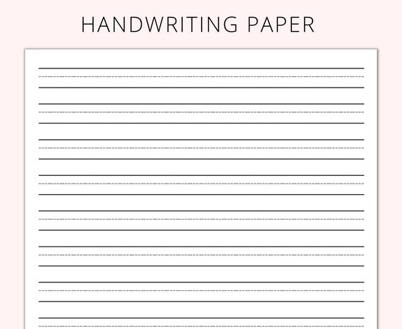 Practice Writing Paper Handwriting Paper Handwriting Sheet Calligraphy Paper  Penmanship Paper Kids School Writing Practice Sheet 