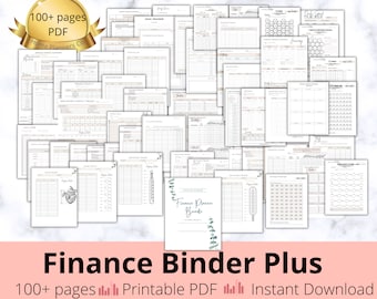 Finance Binder Plus,Finance Planner,Financial Binder,Budget Planner Printable,Paycheck Budget,Financial Savings Tracker, Bill, Printable PDF