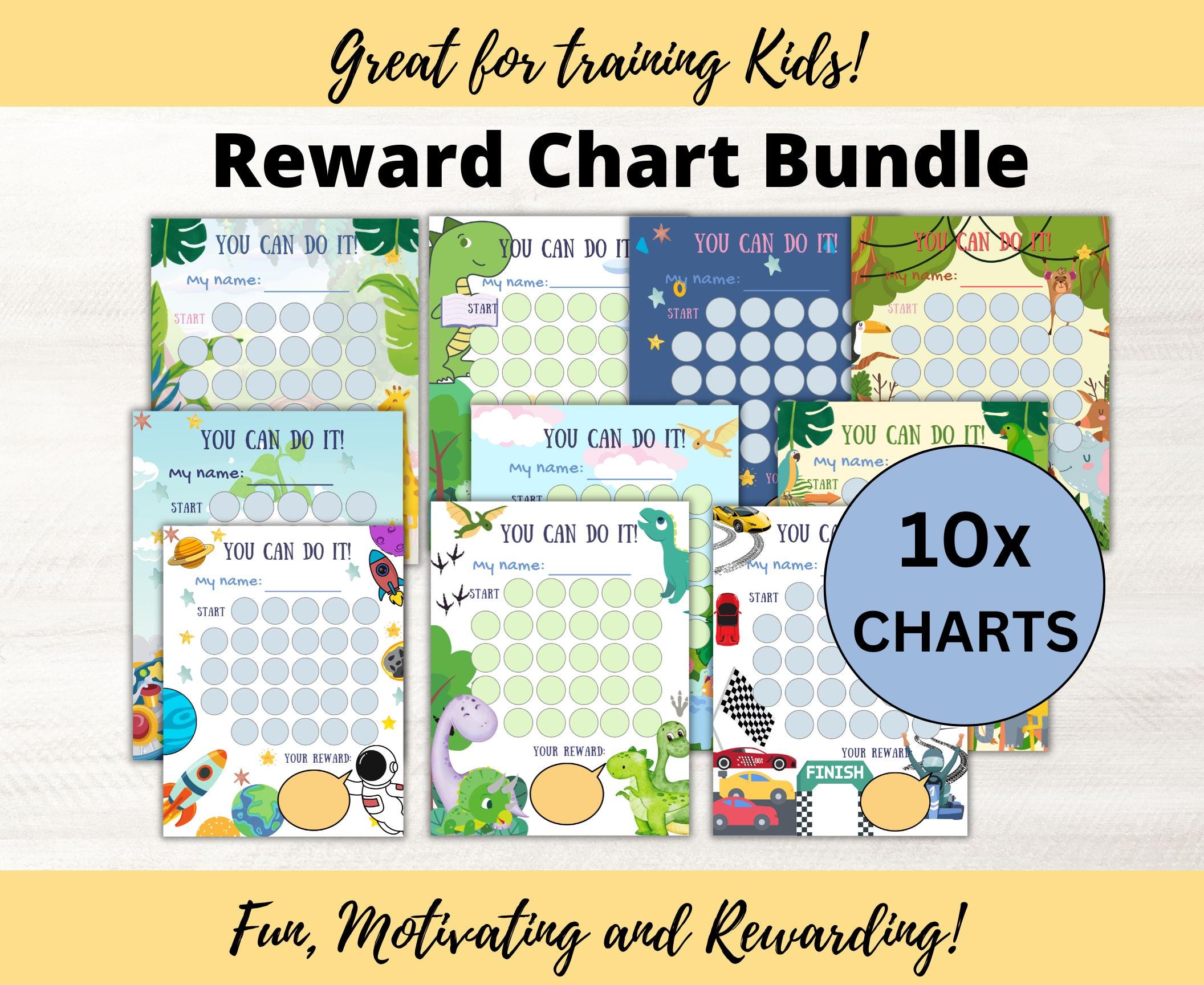 Kids Reward Chart Bundle | Printable Behavior Charts for Kids | Chore ...