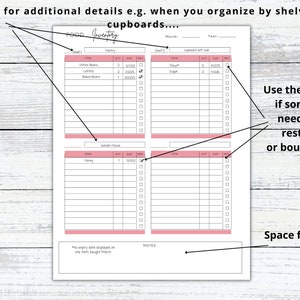 Food Inventory Tracker Pages Printable Kitchen Inventory,Pantry Inventory, Freezer Inventory,Spice Inventory, Fridge Inventory,Food List PDF image 8