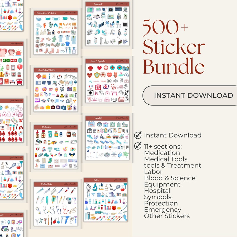 Medical File Sticker Letters Medical Stickers - Etsy
