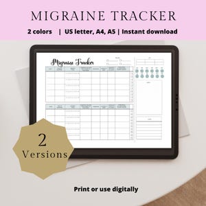 Migraine Tracker, Headache Journal, Headache Tracker,Chronic Migraine Chart,Chronic Migraine Journal,Chronic Illness Chart,Printable Tracker