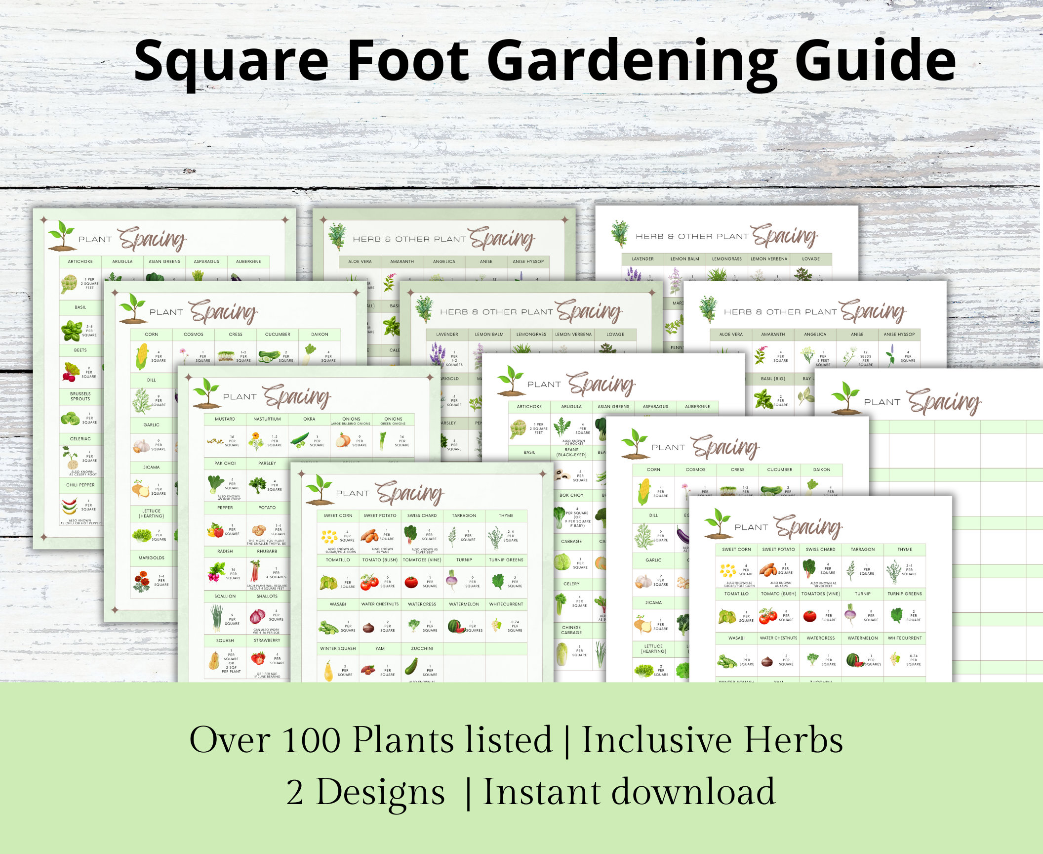 Seeding Square Planting Guide.pdf Square Foot Gardening Guide, SQF Planting Guide, Printable Garden ...