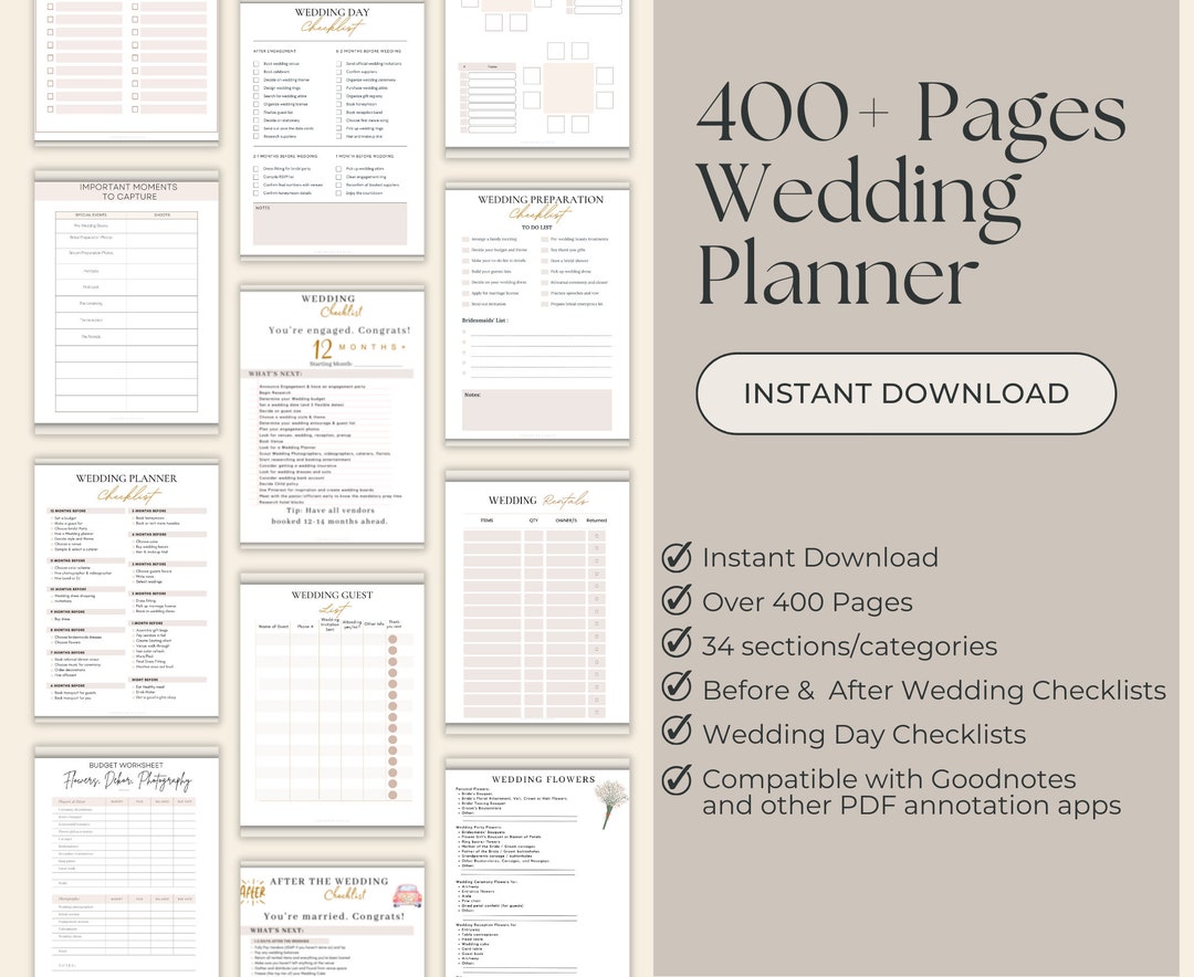 Wedding Planner: Wedding Planner Book 12+ Month Kit, Wedding