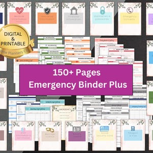 Emergency Binder Plus, Emergency Planner Plus, "What If" Binder, Life Binder, Printable Organizer, Printable PDF Template, Military Binder,