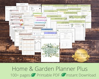 Home and Garden Binder Plus,Home Maintenance and Garden Planner,Home and Garden Log,Maintenance Tracker, Printable Organizer, House Binder