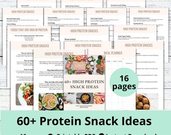 60+ Protein Snack Ideas, High Protein Planner, Protein Meal, Meal Planner, Nutrition Planner, Meal Planning, Healthy Eating, Food Planner
