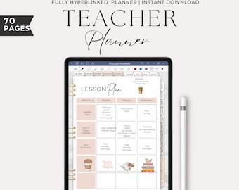 Digital Teacher Planner *Goodnotes, Notability, Xodo, Noteshelf, iPad, Android, Samsung, Noteshelf, Penly, Windows)