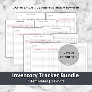 Inventory Tracker Pages Bundle, Printable Inventory Template, Inventory Log, Product Inventory, Inventory Management, Inventory Sheet Orders