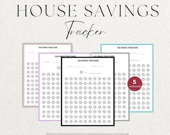 New House Savings Challenge, New Home Savings, Sinking Fund Budget, Savings Trackers, Down Payment Tracker, Month Ahead Savings
