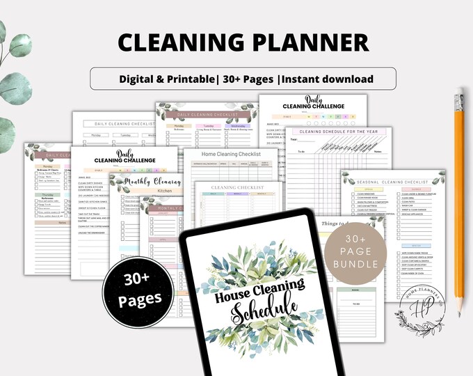 Editable Cleaning Schedule | Printable | Weekly, Monthly, Yearly ...