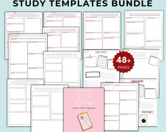 Nurse Study Templates Bundle | Nurse Student Study Guide | Medical Study Notes | Clinical Skills Nursing Notes | Disease Template | Med Surg