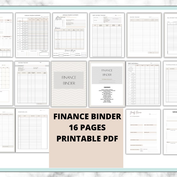 Finance Planner Bundle, Savings Tracker Bundle, Budget Planner, Financial Savings Tracker,Expenses Tracker,Monthly Debt, Bill, Printable PDF