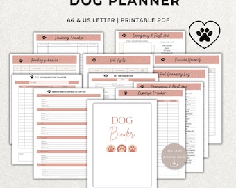 Dog Planner, Dog Binder Pet Planner, Pet Health Tracker, Pet Medical Planner, Pet Checklists Pet Workbook Pet Planning Journal Pets Planning