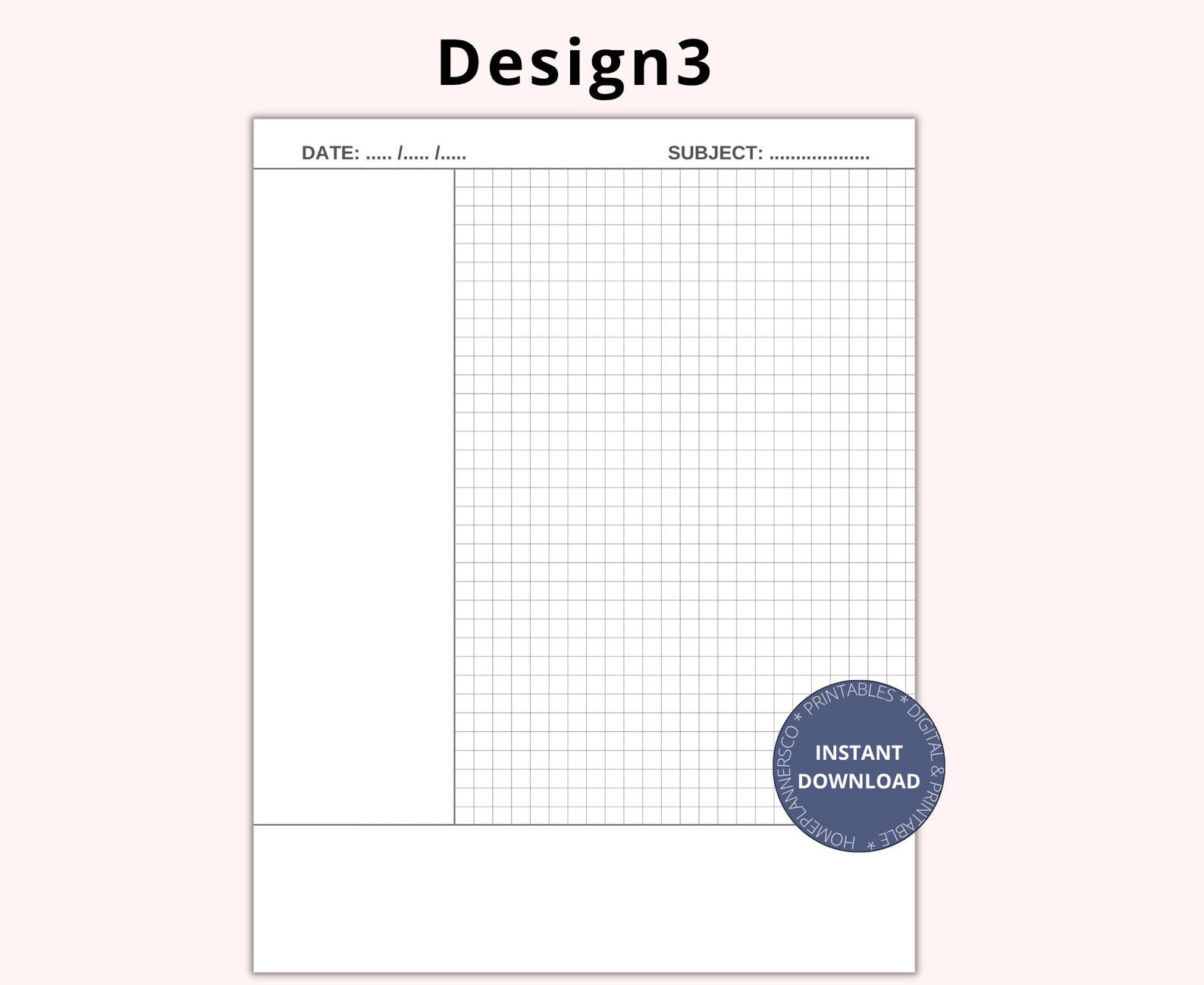 Grid Cornell Paper Notes Method Pages| Cornell Notes | Printable Paper ...