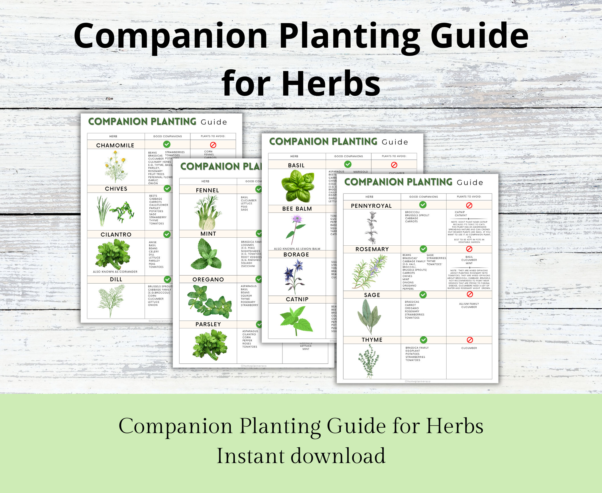 Companion Planting Guide for Herbs, Garden Herb Organizer, Plant Guide,  Planting Log, Garden Planner, Garden Planning Chart, Garden Journal - Etsy, image size:2112x1728