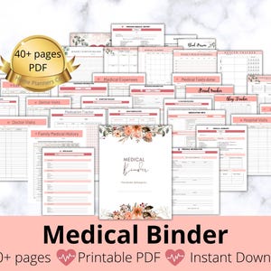 Medical Planner,Medical Binder,Health Tracker,Blood Pressure Log,Sleep Habit Tracker,Medical Planner Bundle, Health Binder,Wellness Planner,