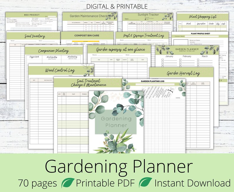Garden Planner, Garden Journal,Garden Calendar,Garden Log,Gardening Organizer,Gardening Binder,Gardening Book, Plant Planner, Printable PDF, image 9