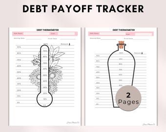 Debt Payment Tracker, Debt Payoff Tracker, Debt Snowball Tracker, Debt Avalanche Tracker,Debt thermometer,Debt payoff planner,Debt tracker