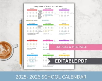 School 60 Days From December 16 2021 2025-2026 Editable School