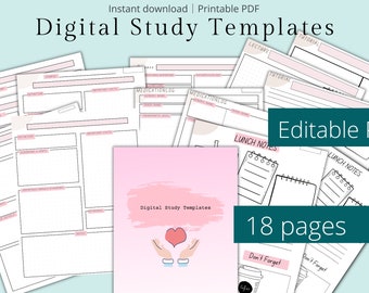 EDITABLE Nurse Medical Study Notes Templates | Clinical Skills Nursing Notes | Patho Nursing Notes Template Med-Surg Study Template Medicine