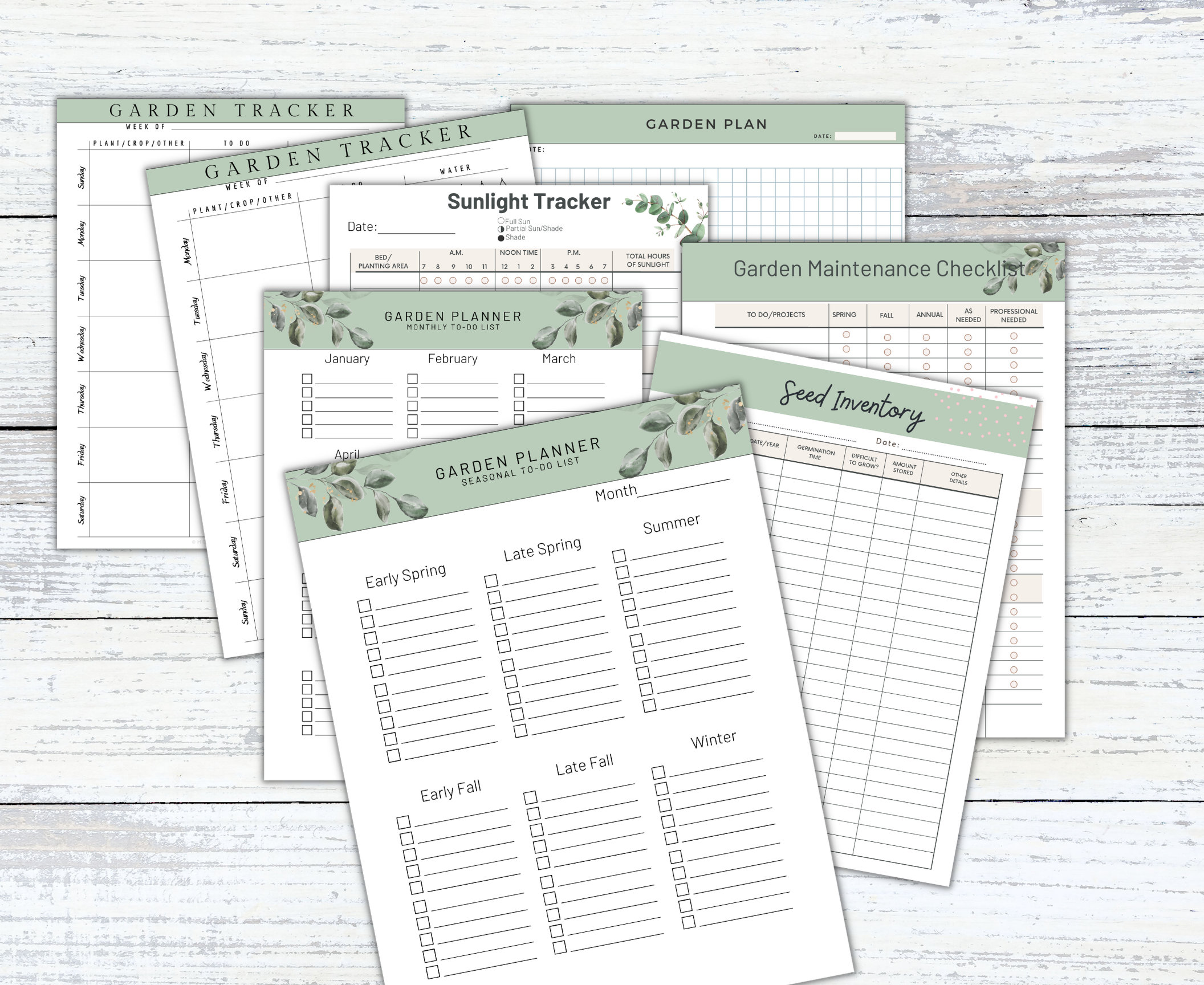 Garden Planner Fillable Printable PDF Garden Journal Garden Calendar ...