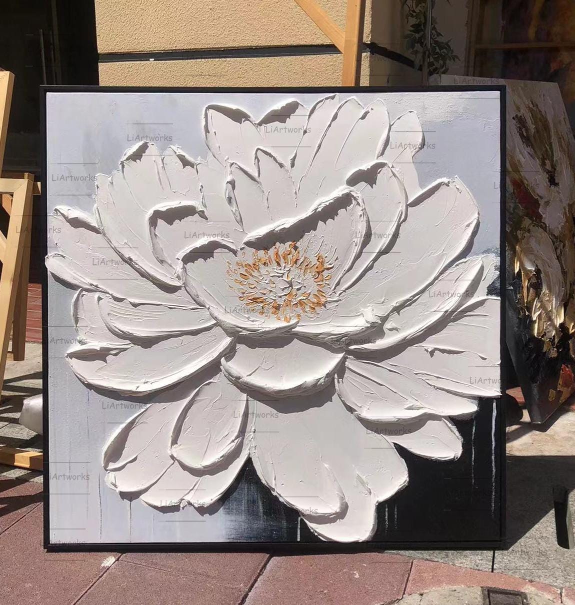 3D Hand Painted Flower Textured Painting,original White Flower Heavy Texture Art,modern Flower Oil Painting,home Bedroom Floral Wall Decor - Etsy 3D Hand Painted Flower Textured Painting,original White Flower Heavy Texture Art,modern Flower Oil Painting,home Bedroom Floral Wall Decor - Etsy