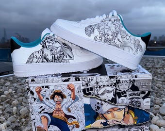 Air force 1'07 One Piece Luffy and Rozo black / white / Gray / Purple / Blue
