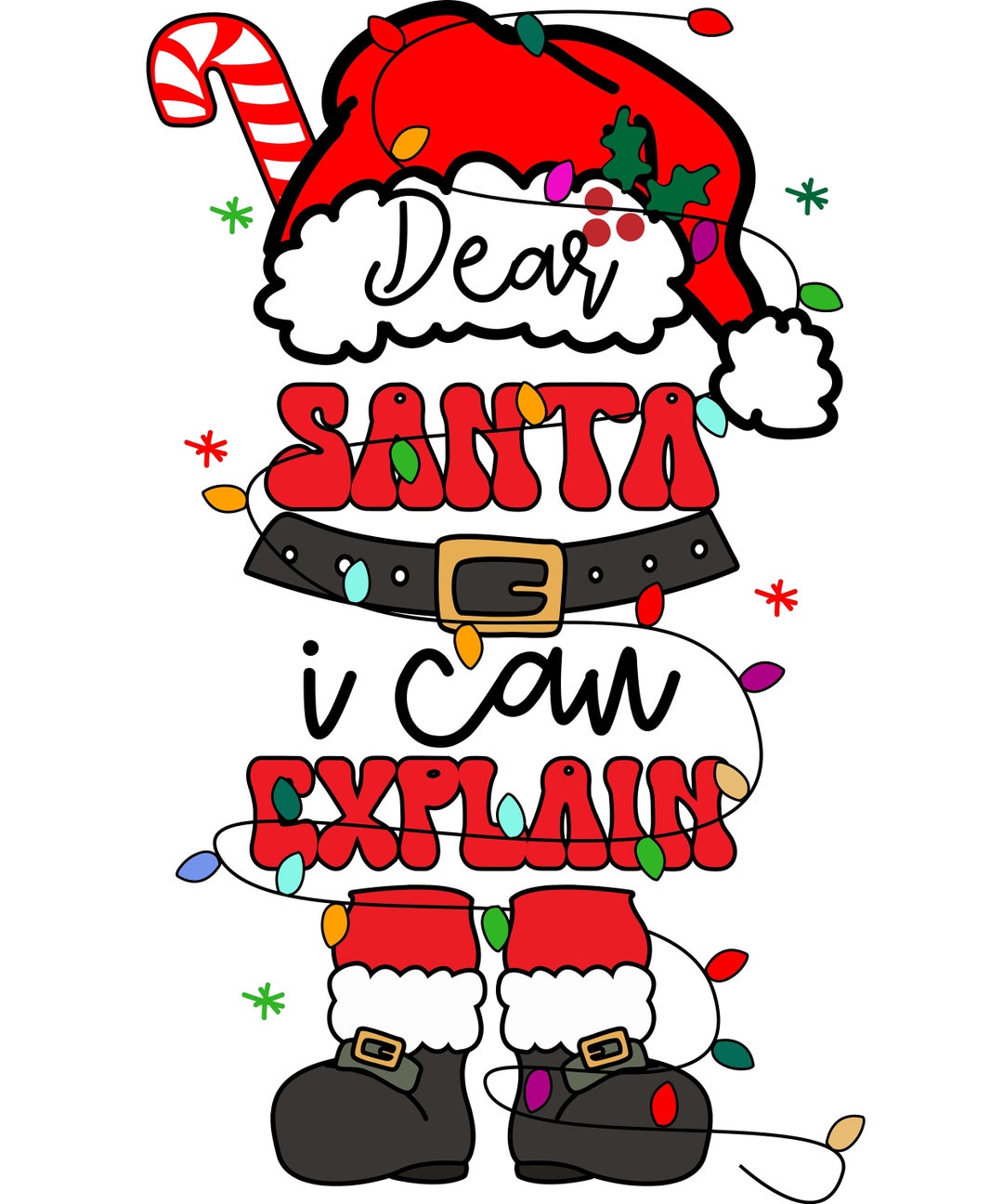 Dear Santa I Can Explain Christmas SVG Christmas Png Etsy