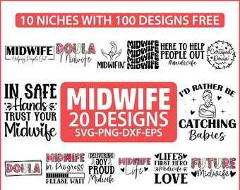 Midwife SVG Bundle: Funny Nurse Quotes, Cut Files (Digital Download)