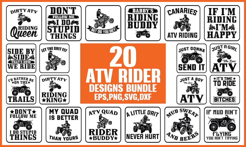 Atv Svg Files, Atv Png, Atv Squad Svg, Atv Quad Png, Four Wheeler Svg, Four Wheeler Png, 4 Wheeler Svg Files, Atv Quad Design Bundle