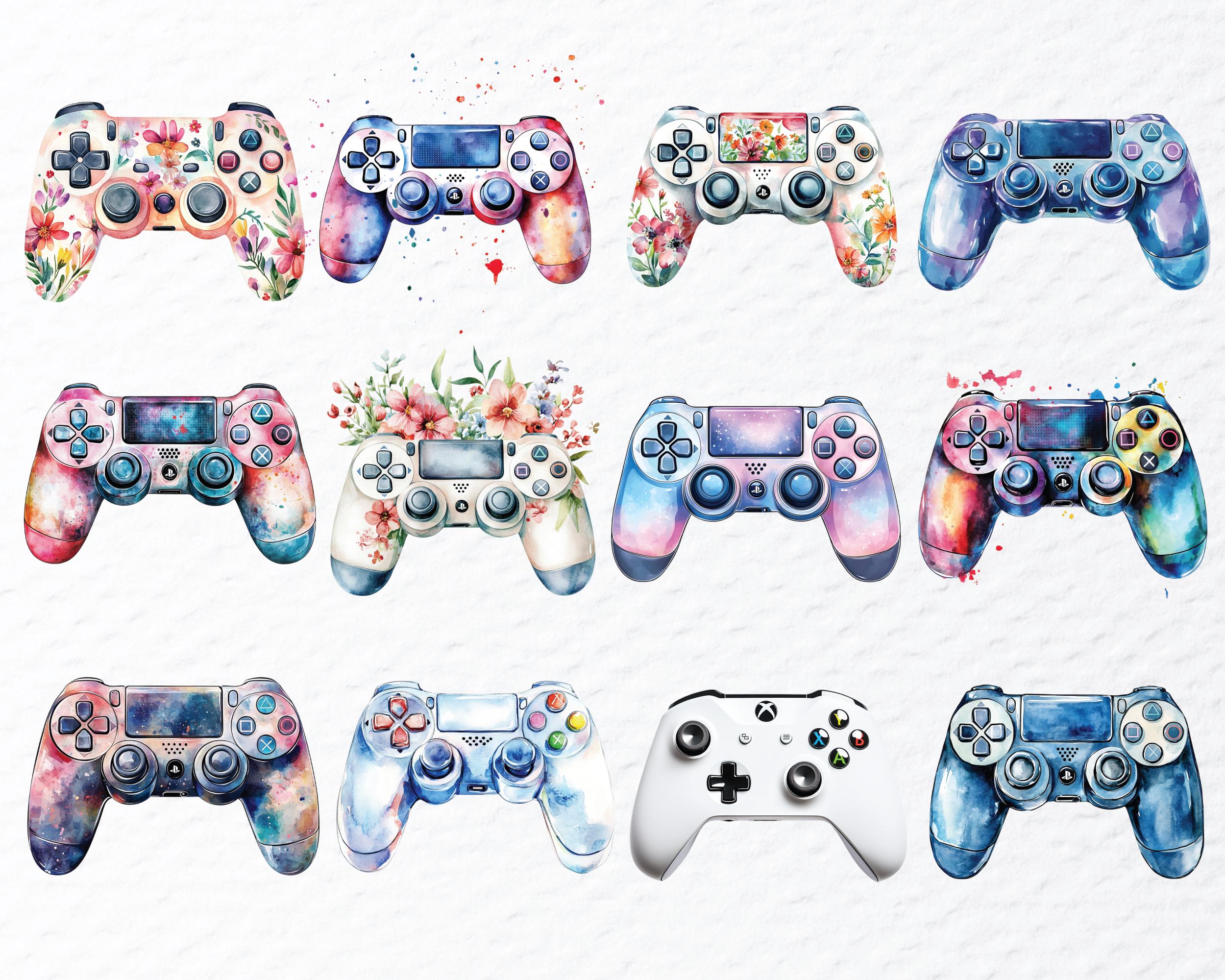 Watercolor Game Controller PNG Clipart Bundle (digital Download) - Etsy