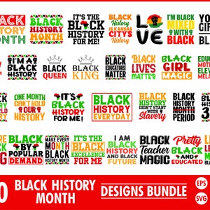 Black History Month  SVG Bundle,  Black History Month png bundle,  Black History Month Dxf, SVG cut file cutting, Silhouette, Cricut
