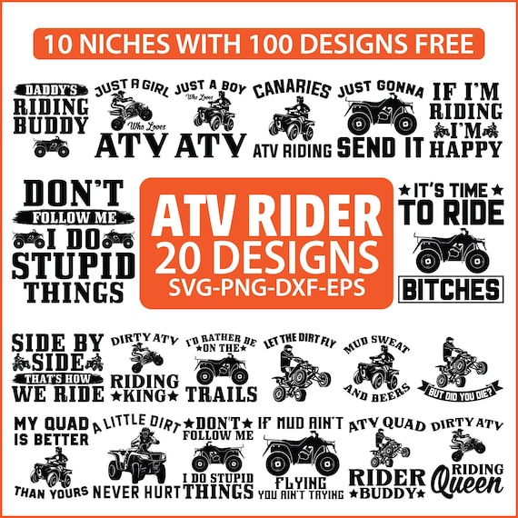 Atv Svg Files, Atv Png, Atv Squad Svg, Atv Quad Png, Four Wheeler Svg, Four Wheeler Png, 4 Wheeler Svg Files, Atv Quad Design Bundle