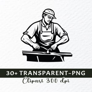 Blacksmith Png Clipart Bundle, Watercolor Blacksmith Png Files, Metal Worker Clipart, Medieval Clipart, Blacksmith Decal Transparent Clipart