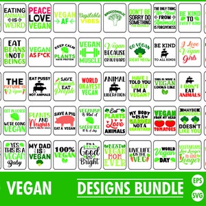 Vegan SVG Bundle,  Vegan png bundle,  Dxf Bundle,  eps bundle,  Vegan SVG cut file cutting, Silhouette, Cricut